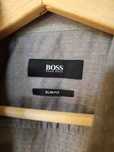 Koszula męska elegancka Hugo Boss 40 szara premium bawełna casual