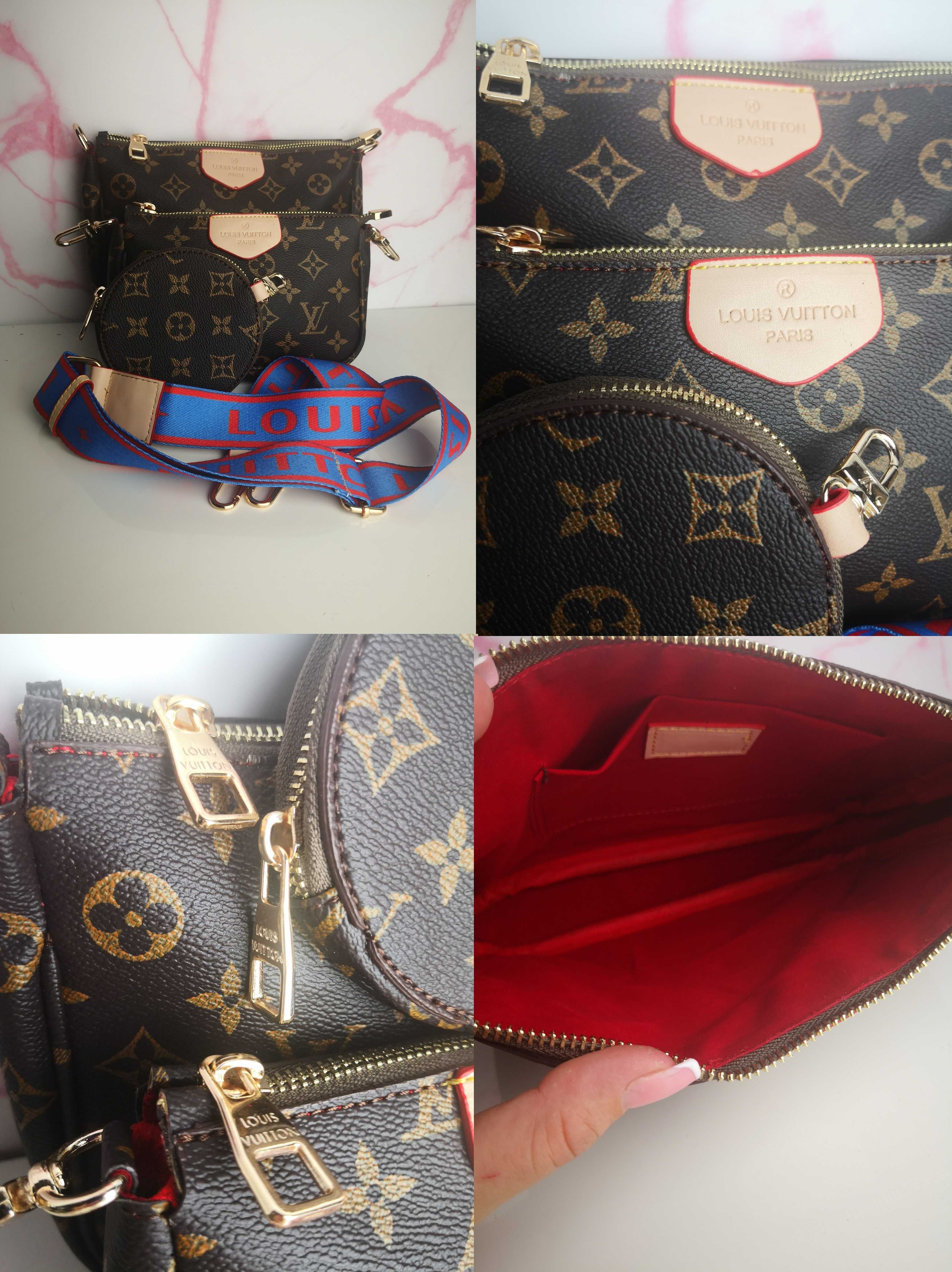 Torba damska louis vuitton 3w1 torebka brązowa