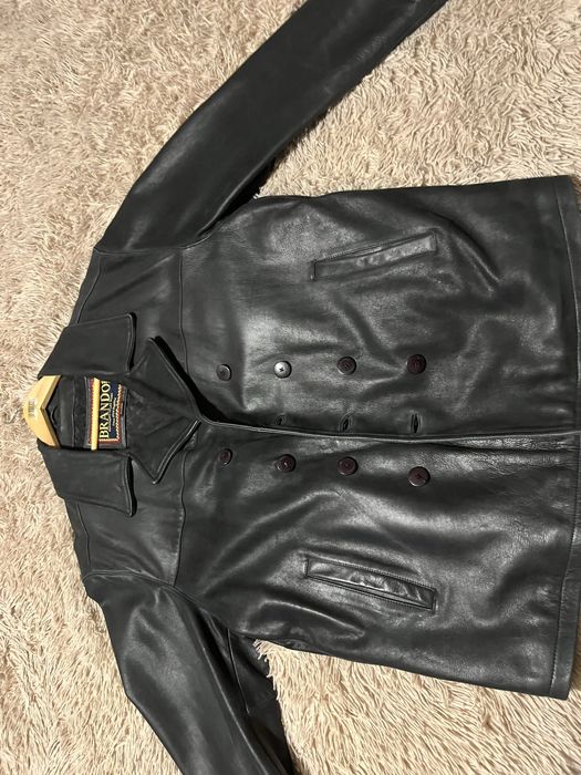 Шкіряна якісна куртка бренду BRANDO