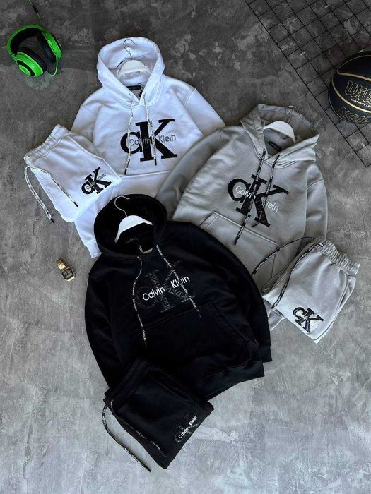 Костюм Calvin Klein Premium White з qr-кодом штани + худі i57/Bs108