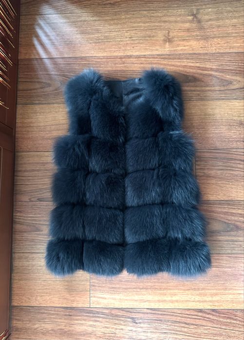 Futrzana kamizelka futro lisa futro kamizelka futrzana futro naturalne