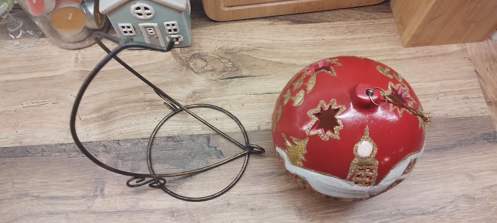 Lampion kulą świecznik