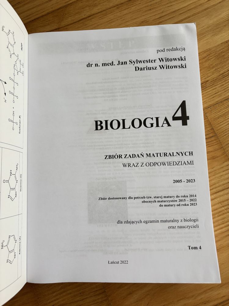 Zbiory zadań z biologii Witkowski