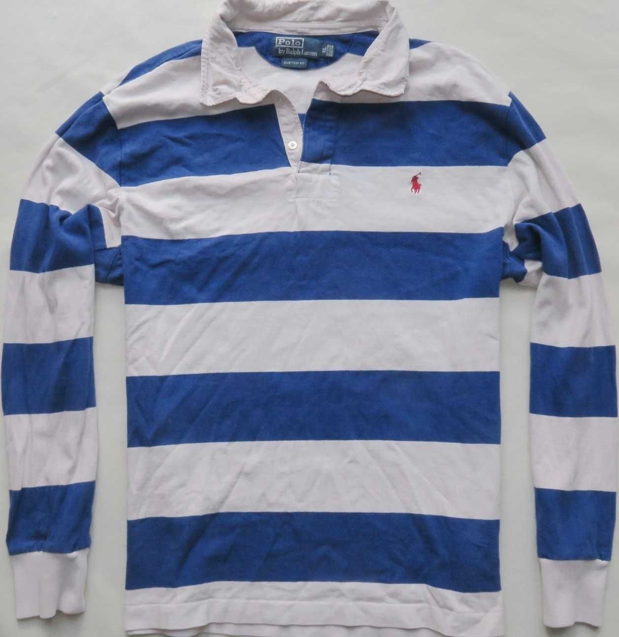 Ralph Lauren longsleeve polo w paski XL