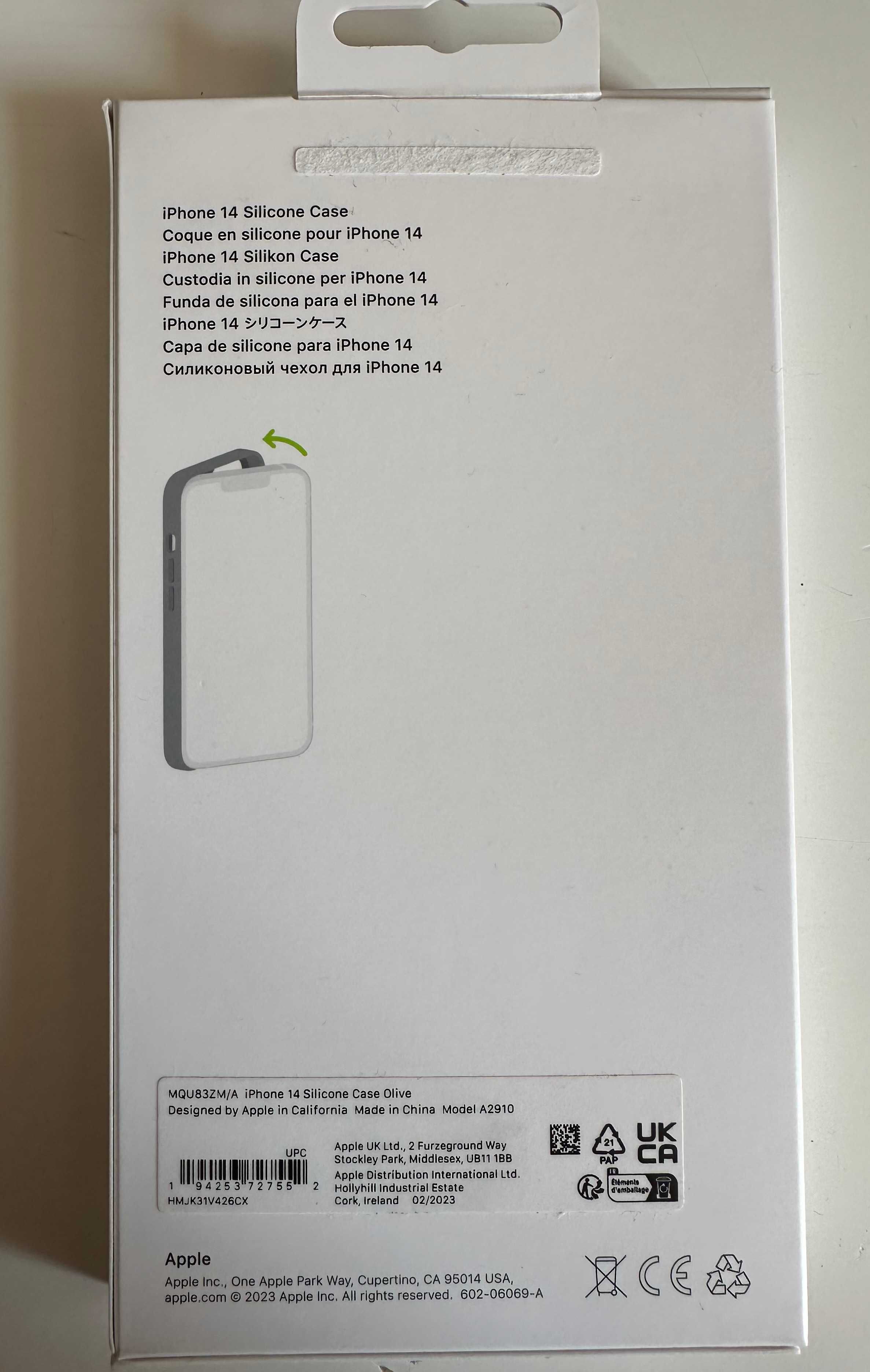 Etui Apple Silicon Case do iPhone 14 - Olive MQU83ZM/A