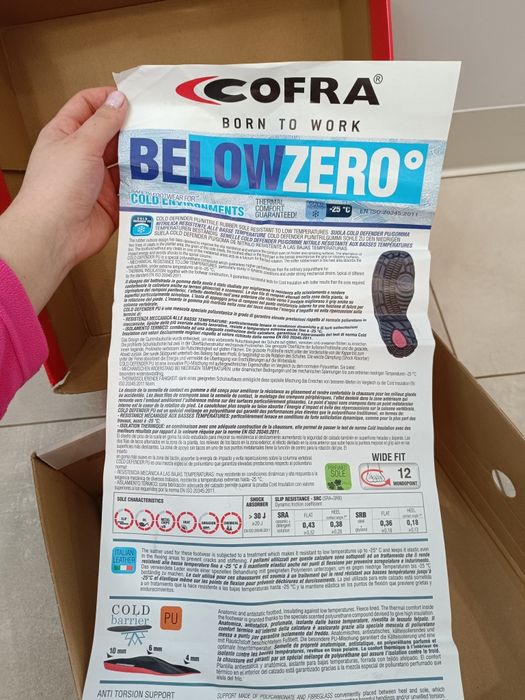 Nowe buty robocze zimowe trzewiki 42 Cofra TH600 Bering S3