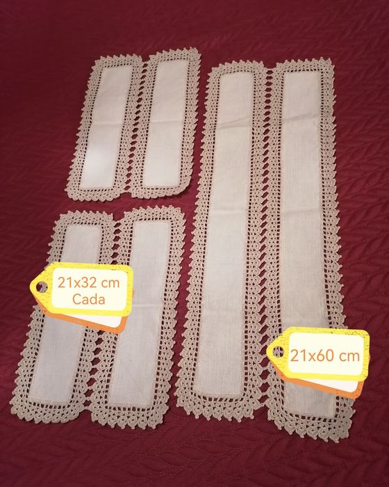 Conjunto renda e linho quarto