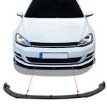 Difusor / Lip / spoiler frontal para VW Golf 7 2012 - 2019 preto piano brilhante em plástico ABS (para-choques standard)