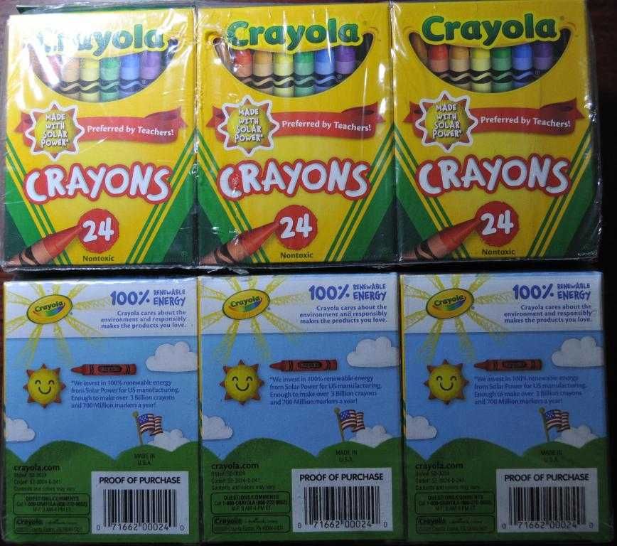 Crayola Набор цветных восковых мелков карандашей 24 шт.