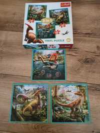 Puzzle Trefl 3w1 dinozaury