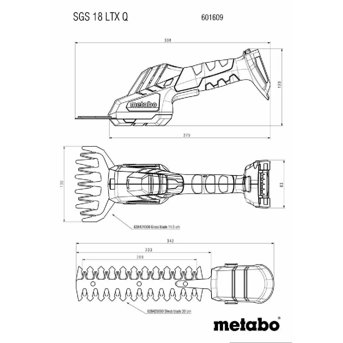 Nożyce do trawy akumulatorowe SGS 18 LTX Q