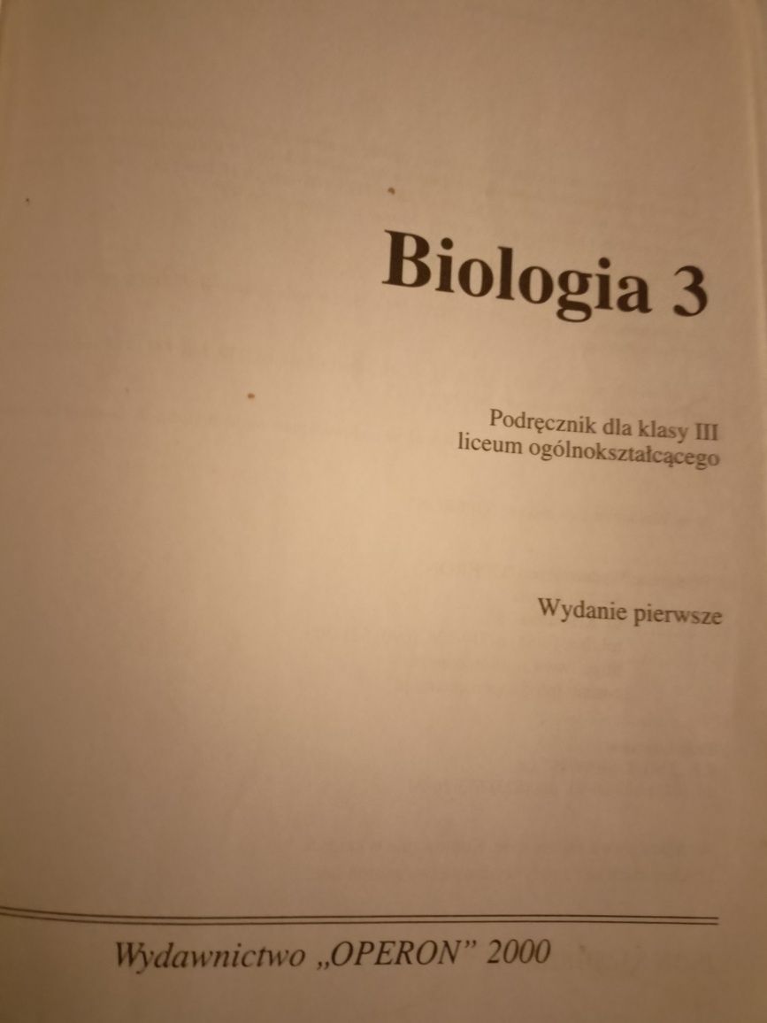 Biologia 3 autor Lewiński waldemar, matematyka do matury