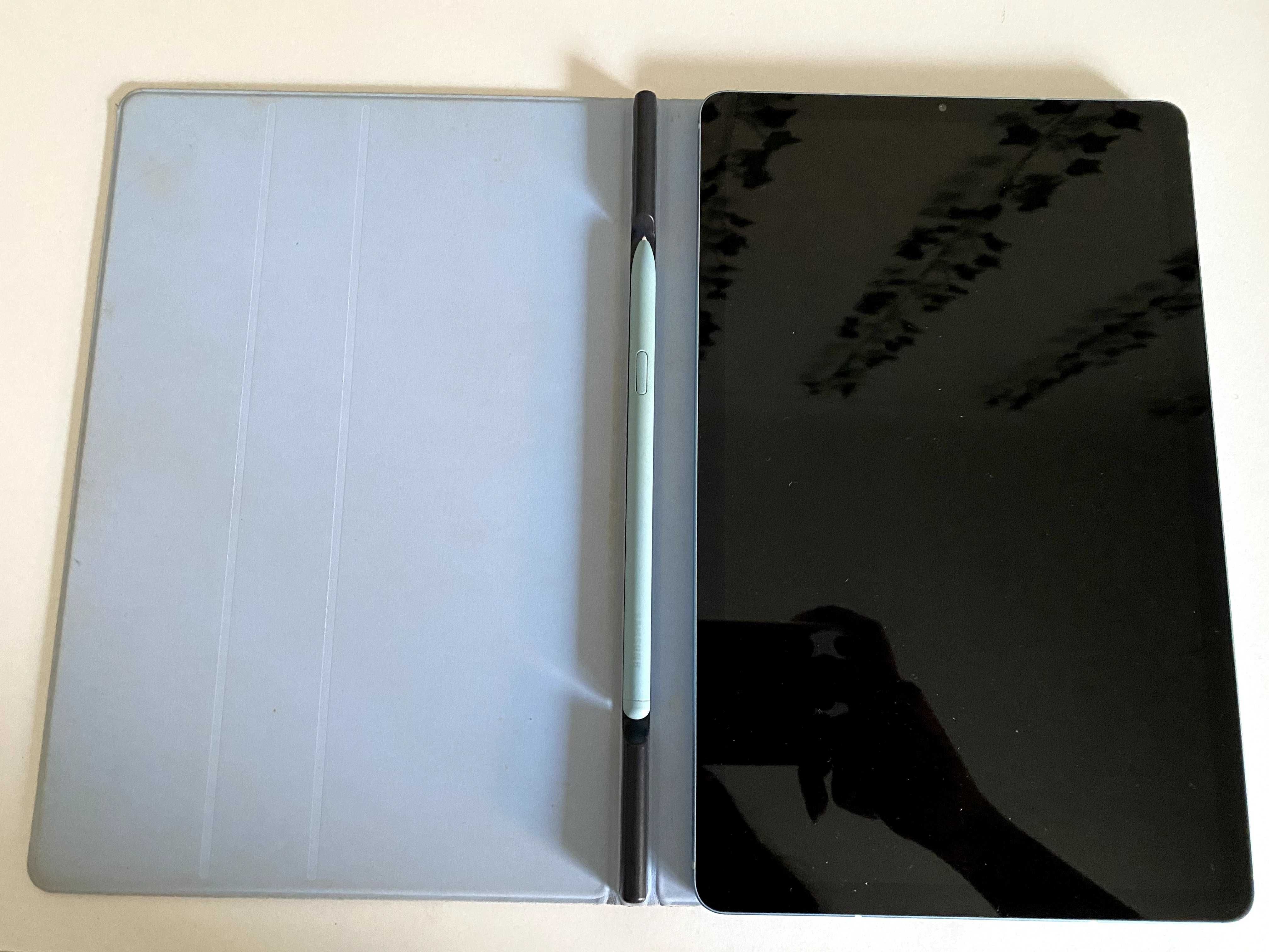 Tablet Samsung S6 lite, 128gb, azul bebé com S Pen e capa magnética