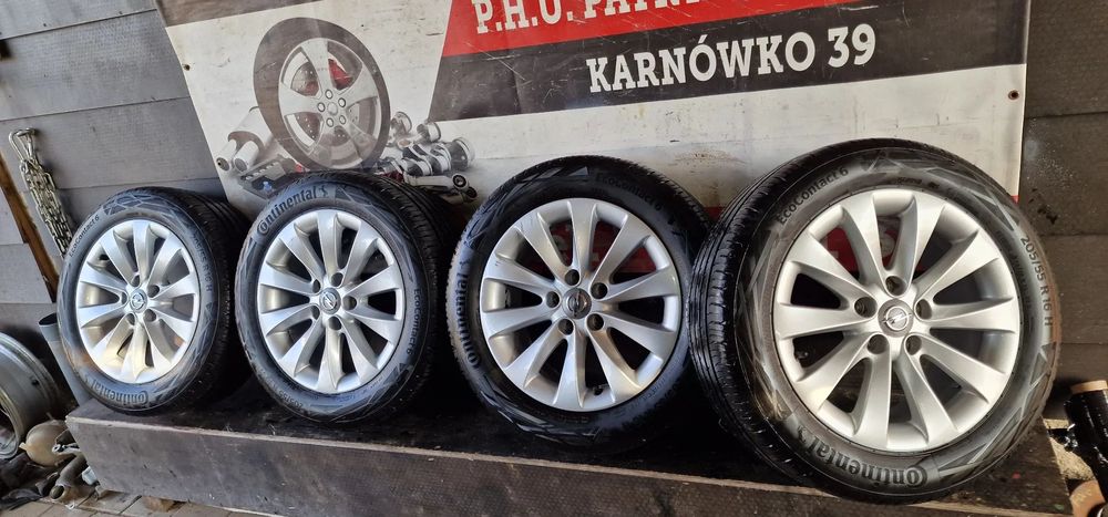 ALUFELGI+OPONY 205/55 16 Continental 2021r OPEL Meriva B Astra H ZAFIRA B 16&#039; 5X110 ET37