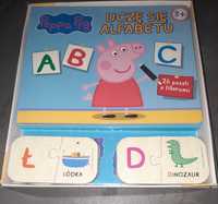 Świnka peppa Uczę się alfabetu - puzzle i książeczka