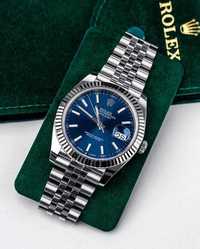 Механические часы Rolex Datejust Silver-Blue. Автоподзавод