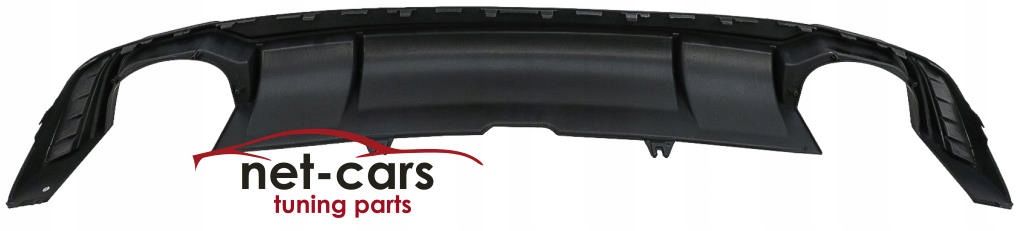 Dyfuzor + końcówki chrom AUDI A5 B9 F5 16- S Line wzór RS5 czarny