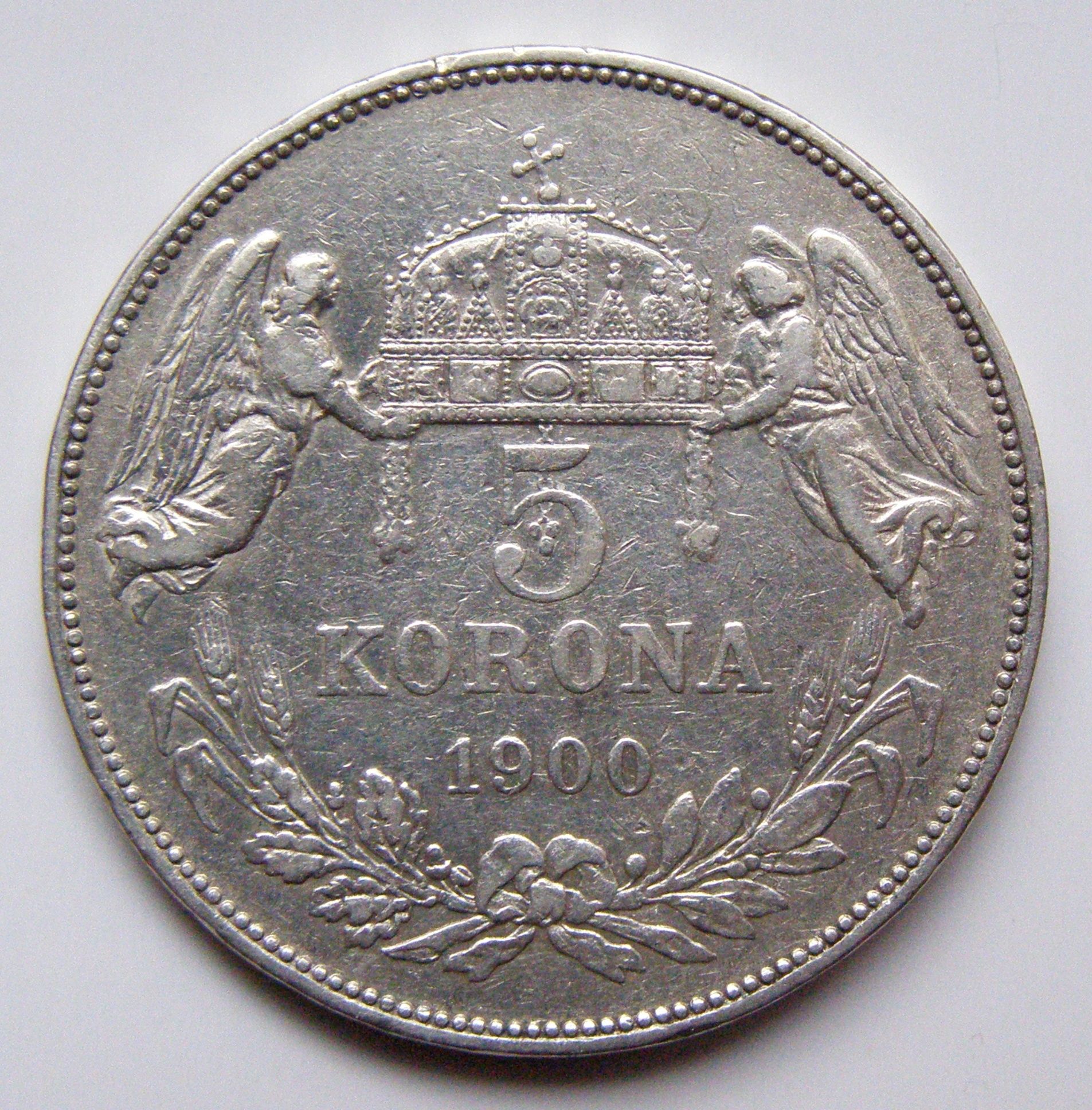Monety srebrne Austro-Węgry 5 koron 1900 r. KB - Kremnica