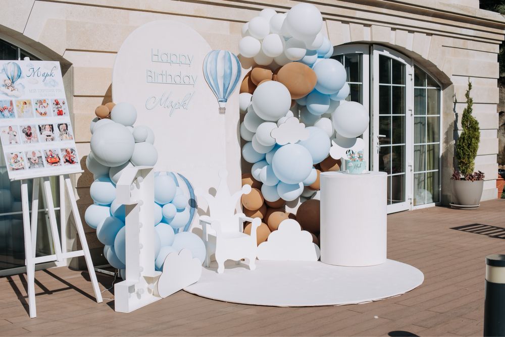 Фотозона дитяча на день народження, 1 рік, хрестини, гендер паті