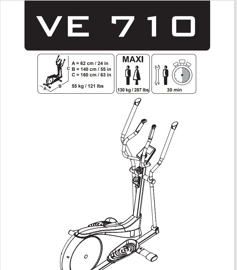 Bicicleta elíptica VE 710