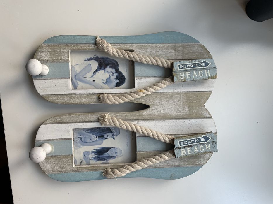 Moldura em forma de chinelo