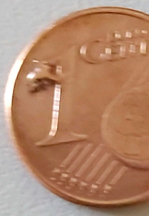 1 Centimo de 2013 de França com DEFEITO na cunhagem