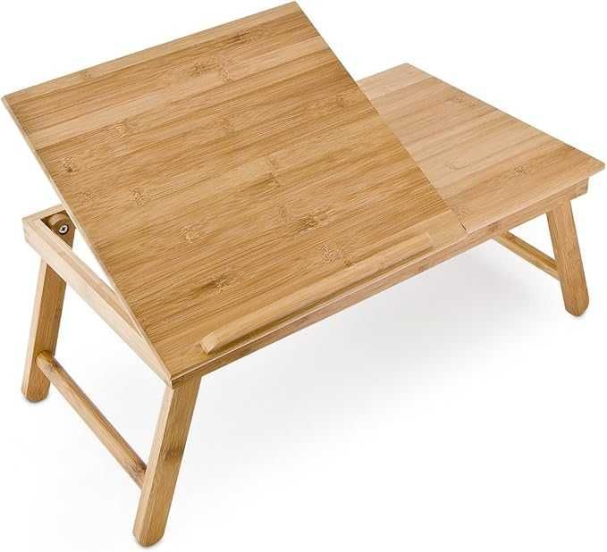 Relaxdays bambusowy stół regulowany na laptopa  55 x 33 x 24 cm nowe