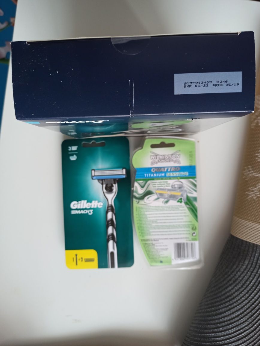 Gillette mach 3 + Wilkinson sword quattro, maszynka do golenia