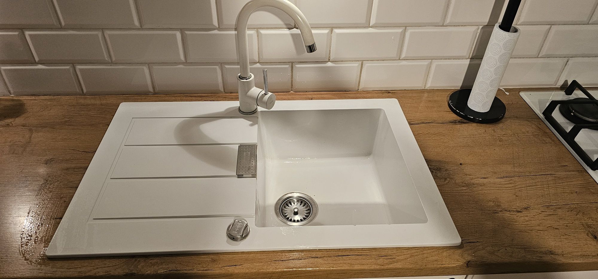 Zlewozmywak Franke+bateria blanco