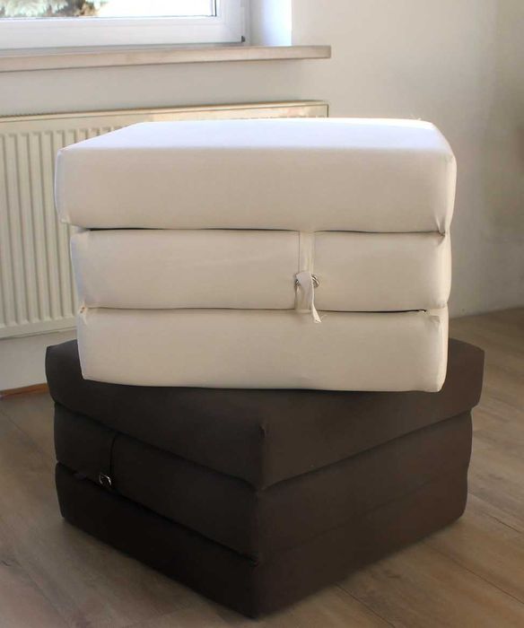 Pufa Siedzisko Taboret tapicerowany Łóżko Materac rozkładany, 200 x 65