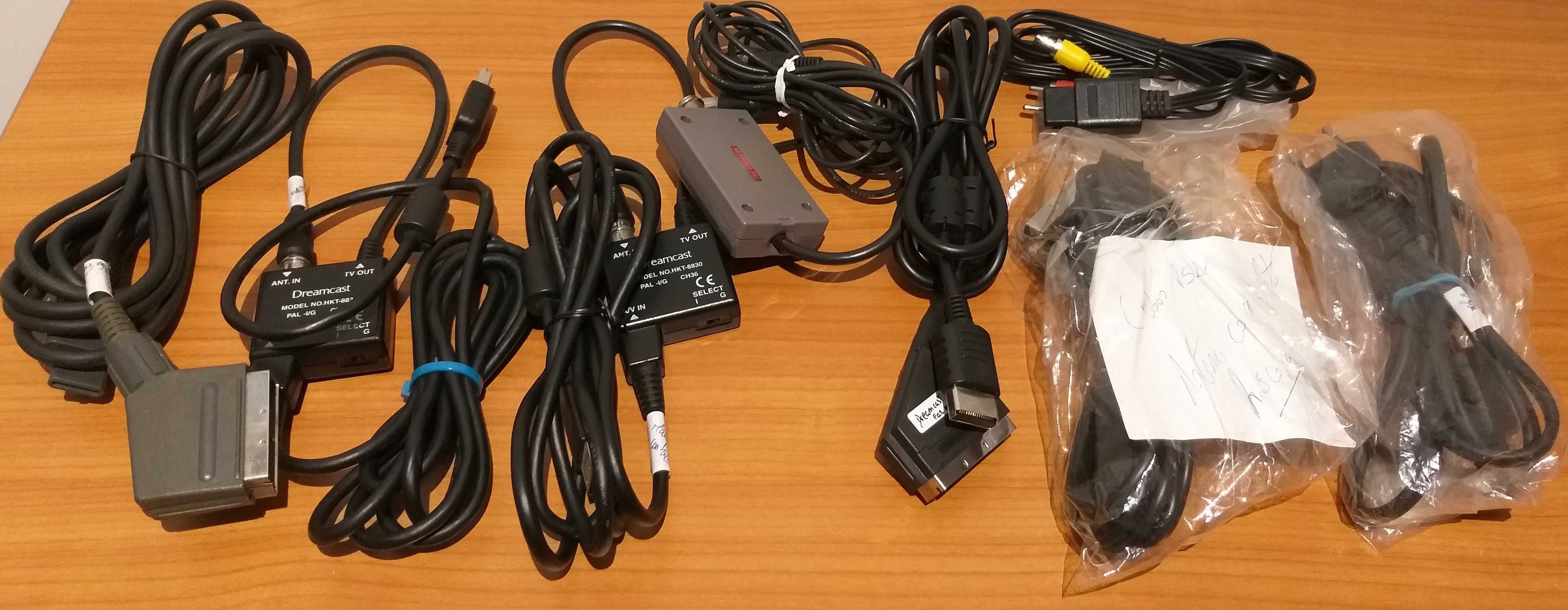 Cabos de tv e energia - Dreamcast - N64 - PS1 PS2 - NES -Game Cube- MS