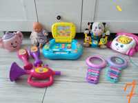 Zestaw zabawek fisher price i inne vtech  świnka peppa