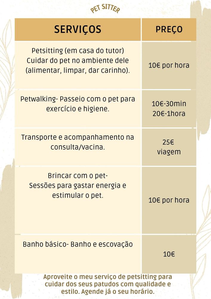 Petsitter Aveiro e arredores
