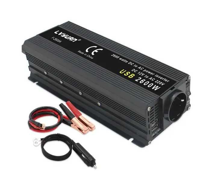 Інвертор з розеткою та USB Lvyuan F-2000A 2000 W 12-220 V2600W LVYUAN