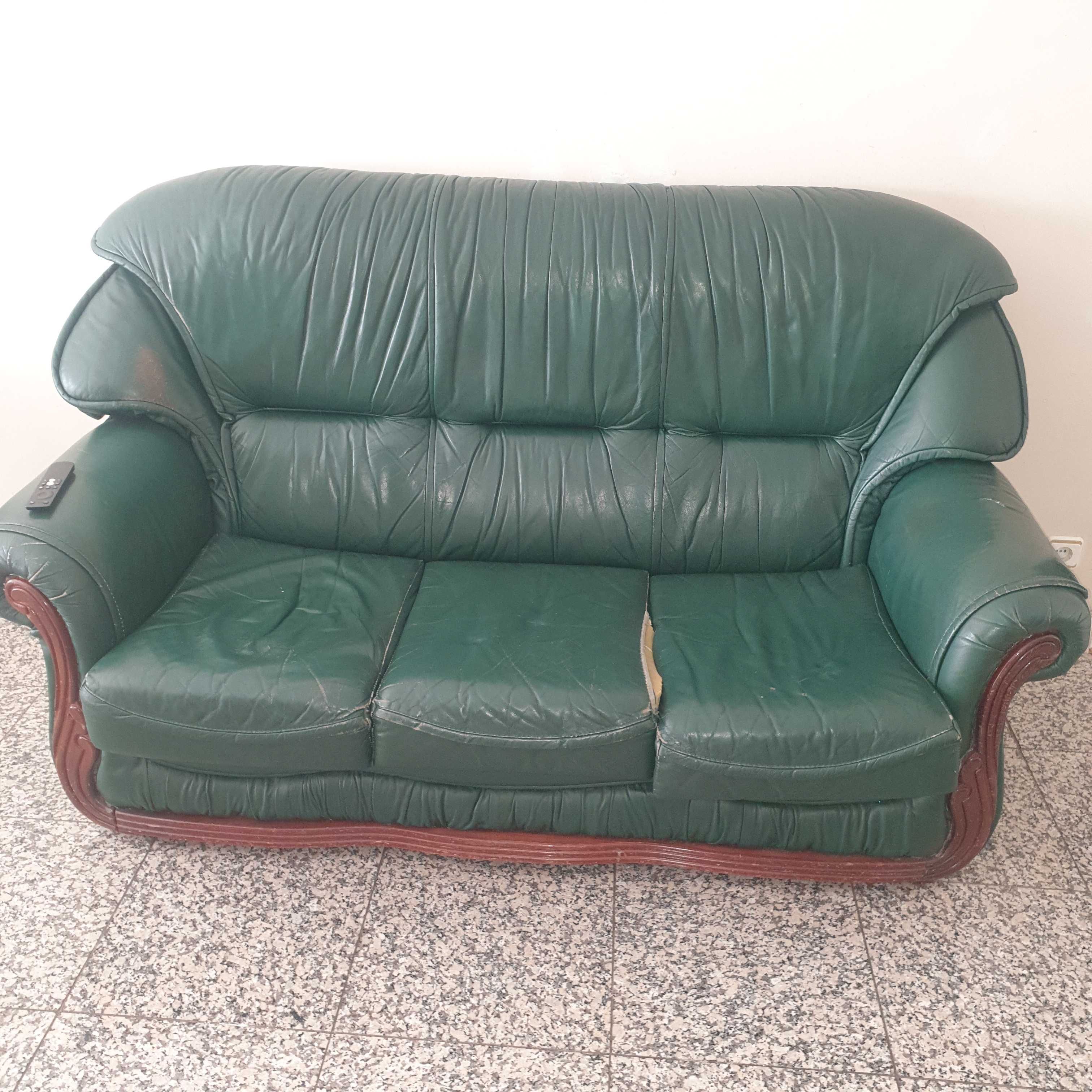 SOFA cama - em Pele