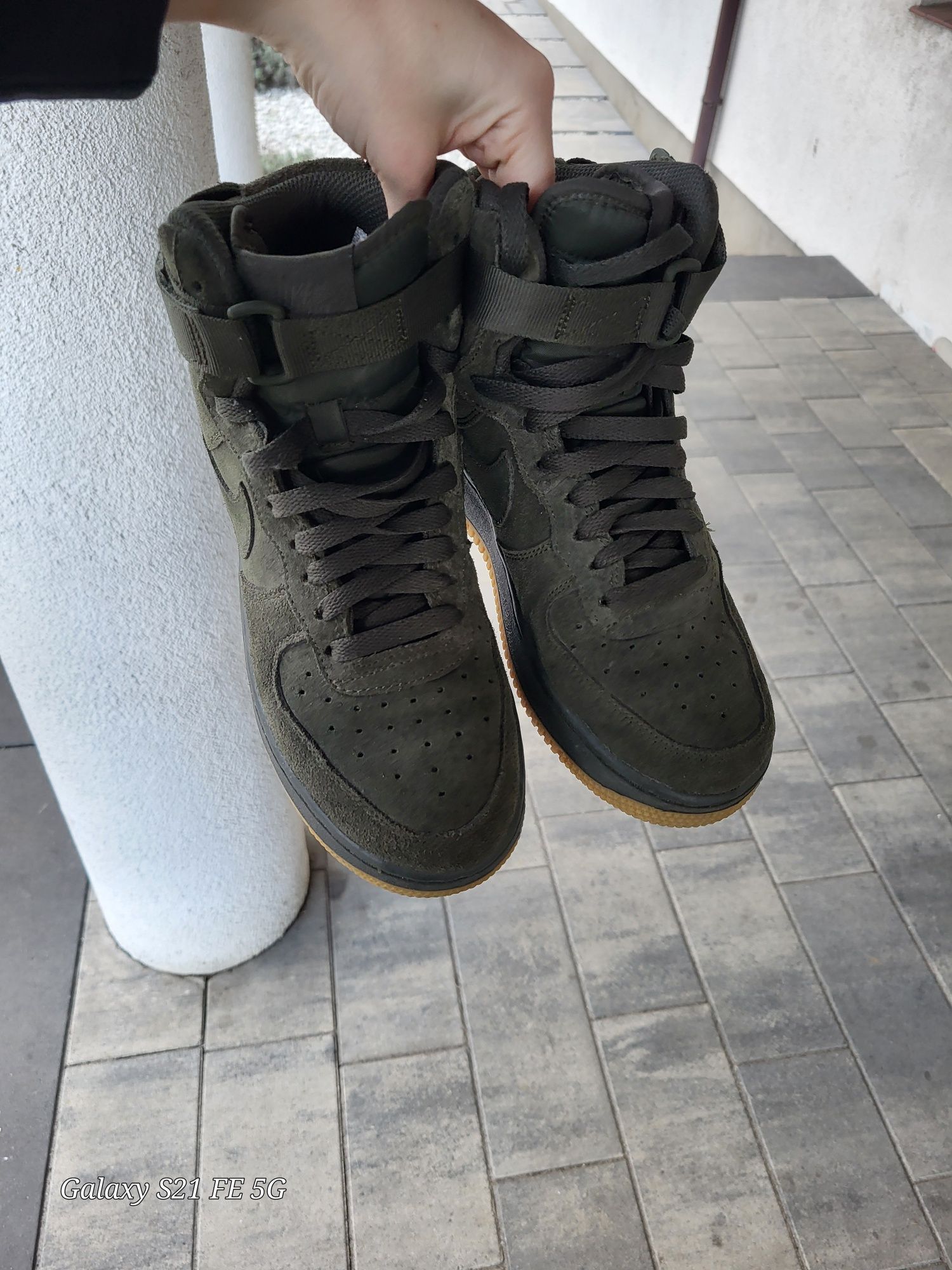 Buty nike air force 1 high lv8 khaki rozmiar 38.5 zielone