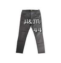 H&M spodnie legginsy szare wysoki stan 44