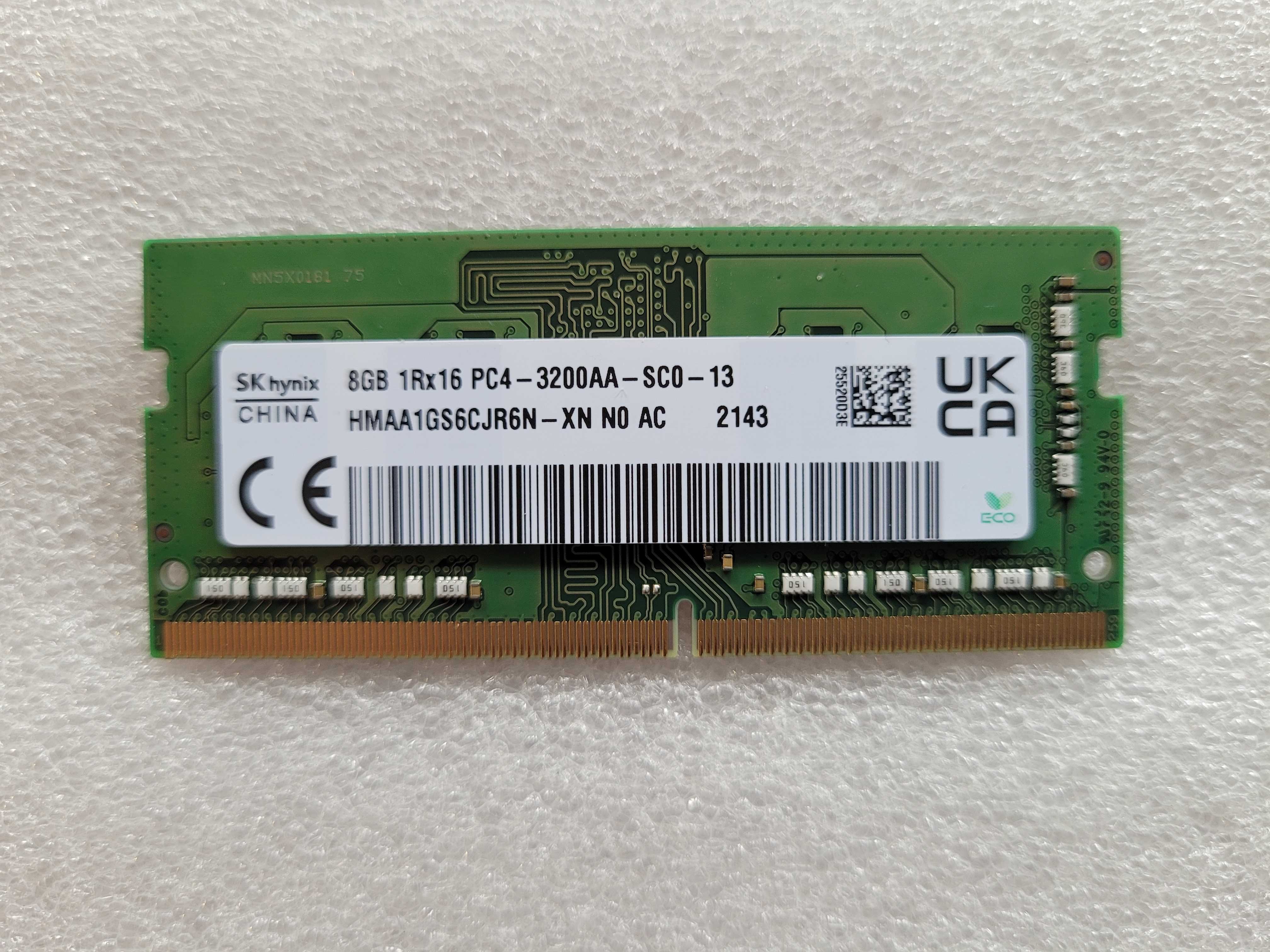 Память для ноутбука SO Dimm DDR4 3200 8Gb Hynix, б/у, все четко, скрин