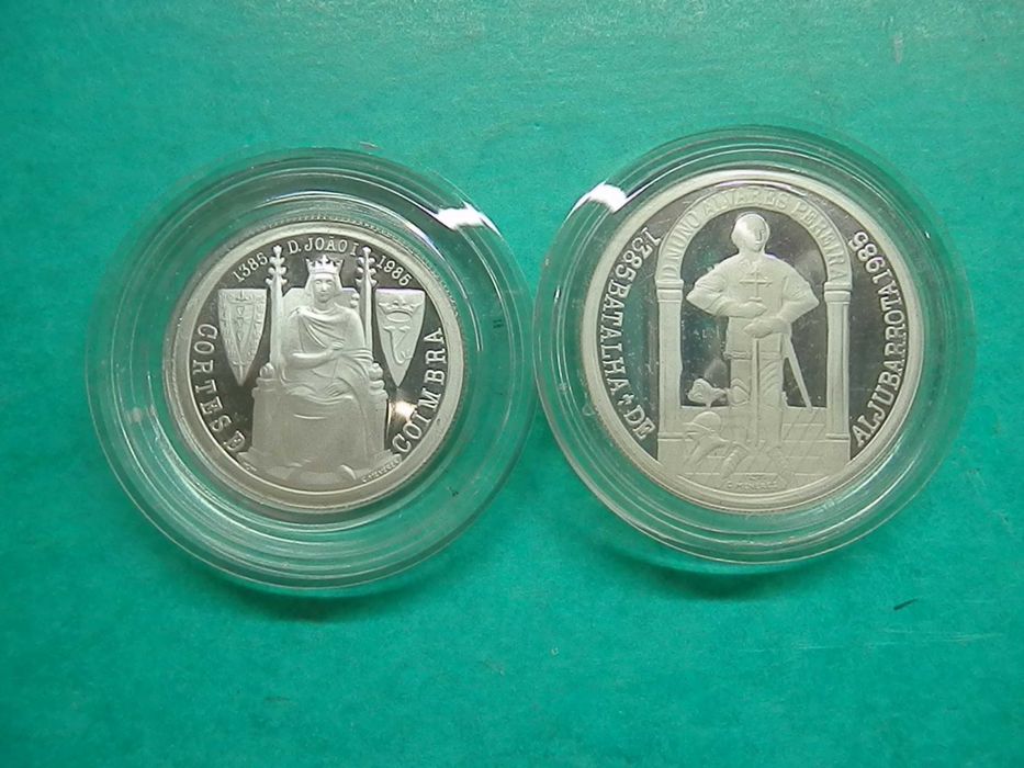 1335 - PROOF: 25$00 + 100$00 D.João I e Aljubarrota, por 55,00