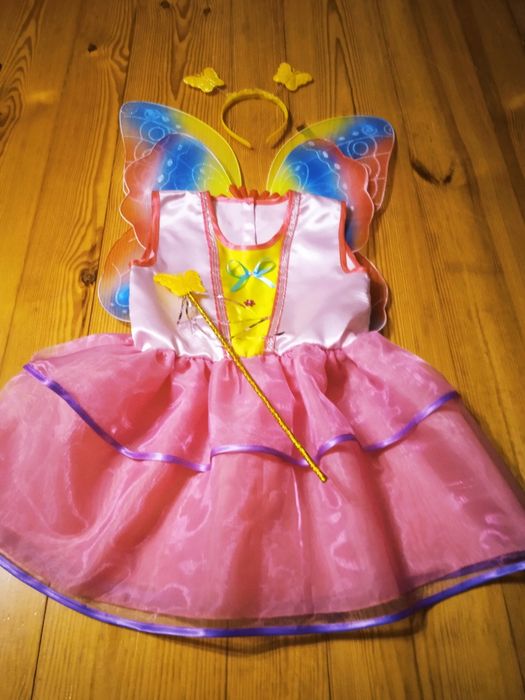 Nowy Strój Motylka 110 Motyl Skrzydła Wróżka Dzwoneczek