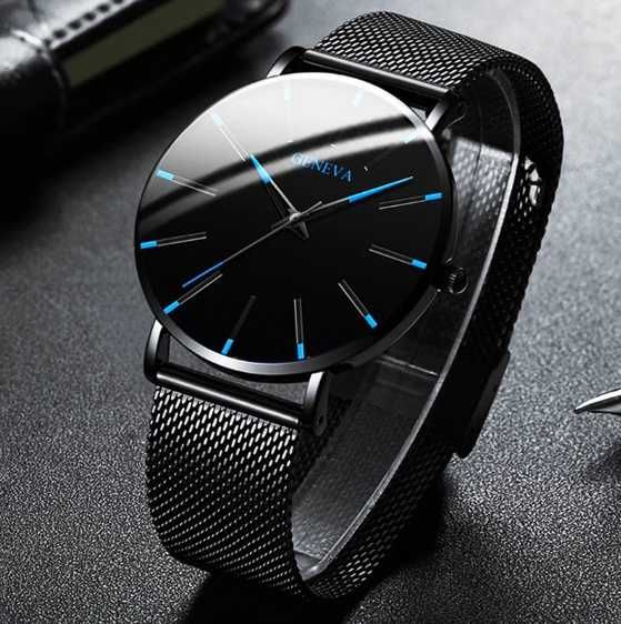 Zegarek Geneva 2022 Uniseks Blue Minimalistyczny Stylowy Kwarcowy