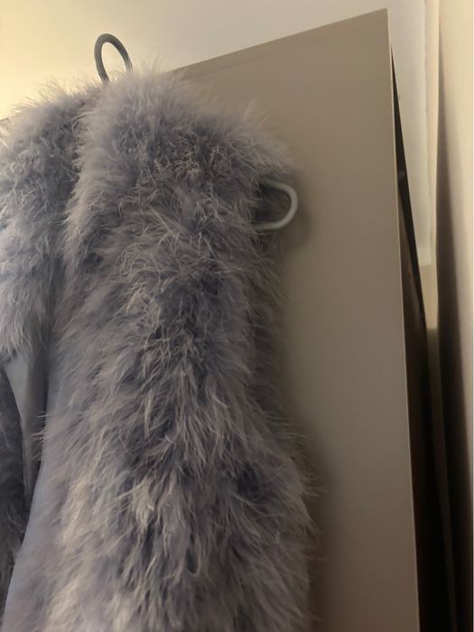 Kamizelka  z piorek strusich