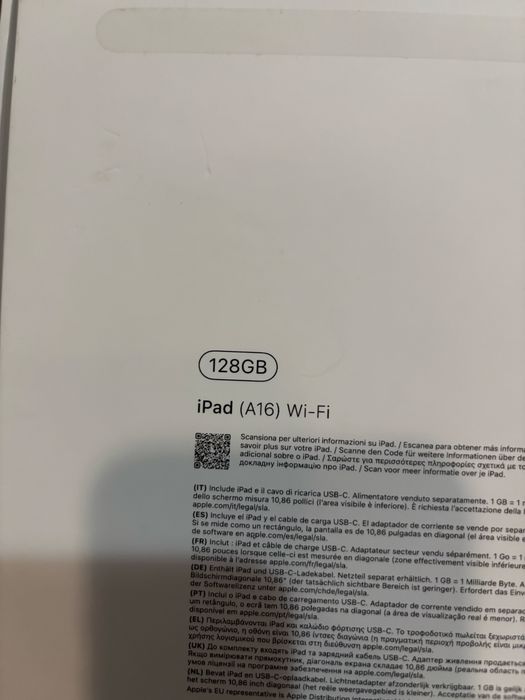Ipad A16 128 GB + чехол состояние идельное