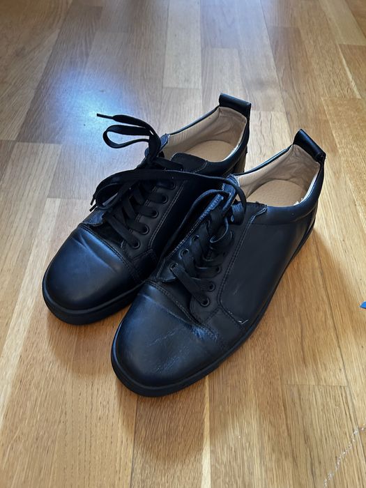 Christian Louboutin кросовки чорні шкіряні