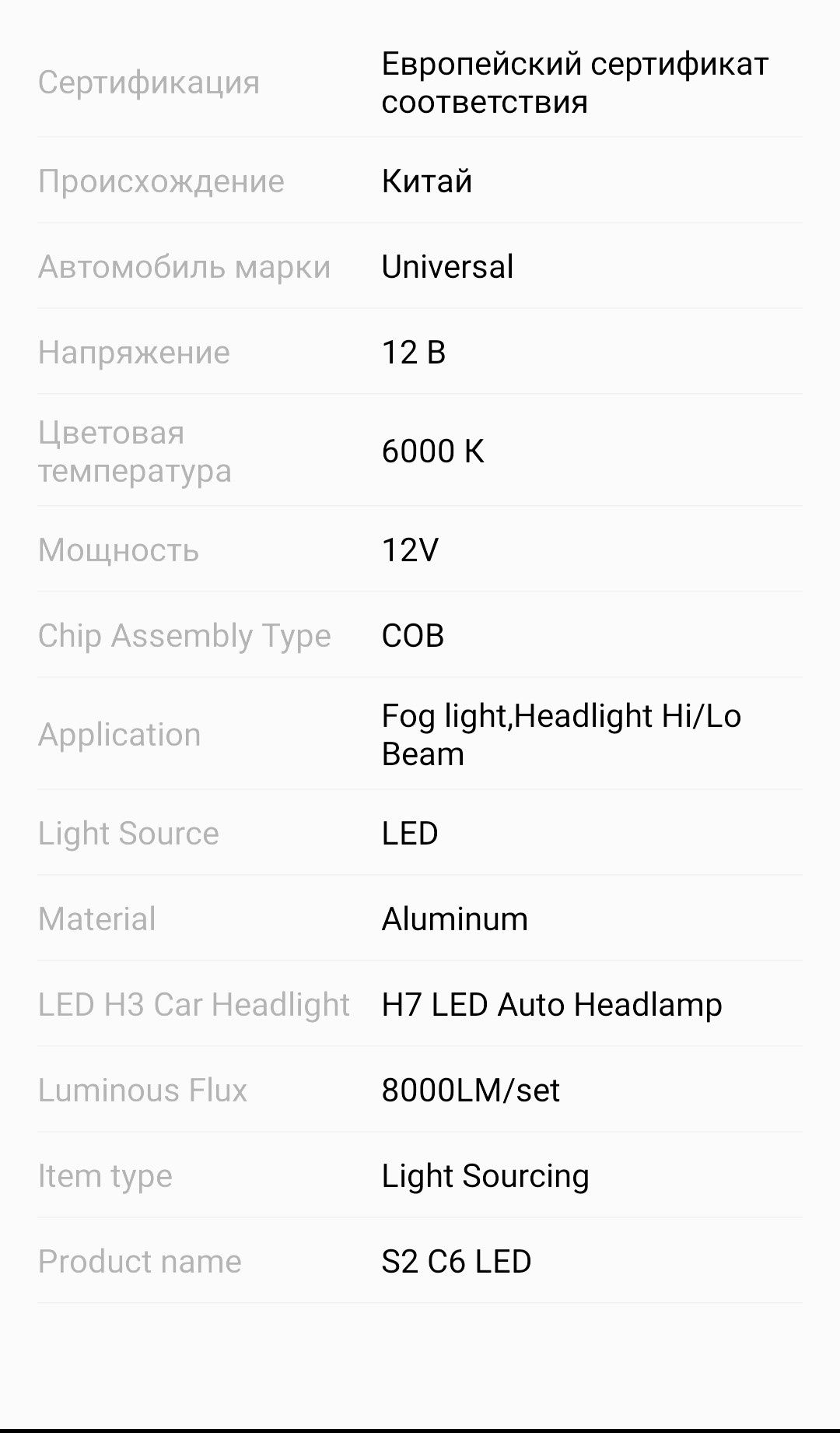 Автомобильные LED лампы