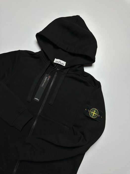 Зіп худі Stone Island | Зип худи Стон Айленд | Белый | Черный