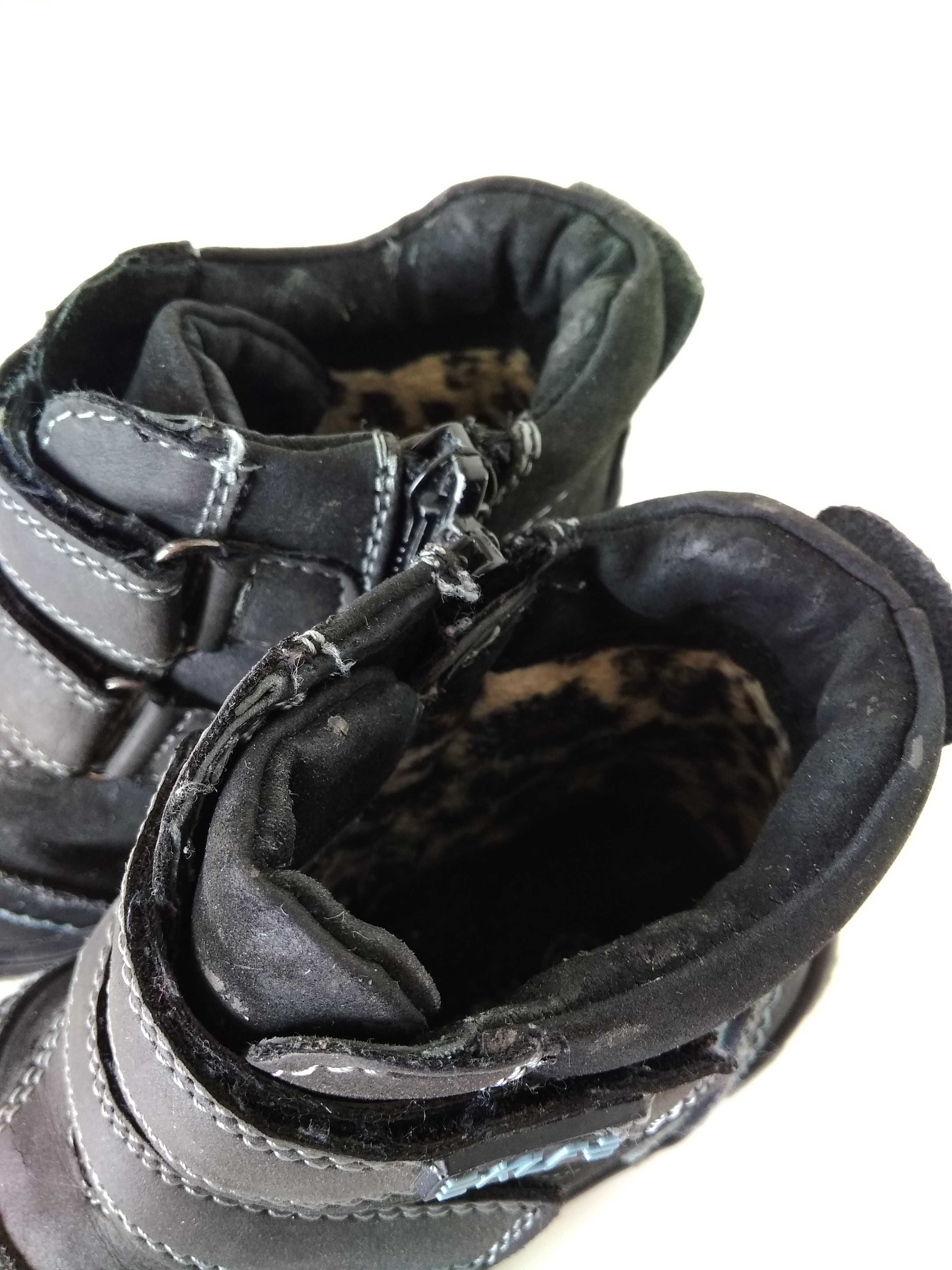 р 22 14,5 см теплые осенние сапоги ботинки на липучках