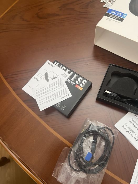 Наушники, Bose QC25, bluetooth, с шумоподавлением, полный комплект