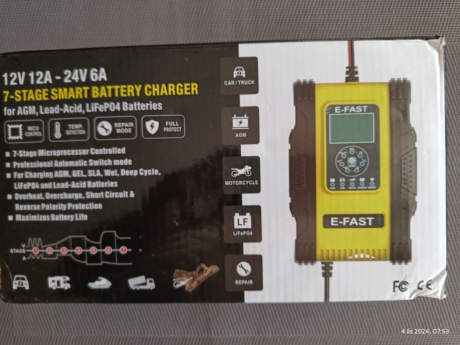 Ładowarka 12v 24v 12A