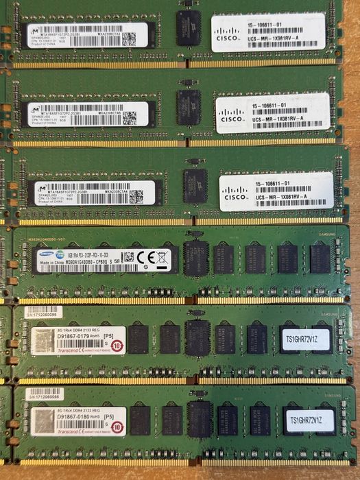 Серверная память 8gb 2Rx8 DDR4 PC4 - 2400T/ 2133P ECC REG